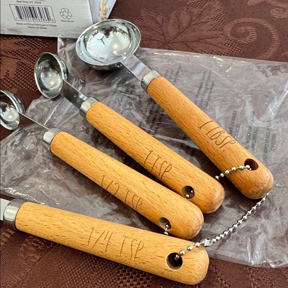 Rae Dunn Stainless Steel and Wood Measuring Set - Picture 8 of 8
